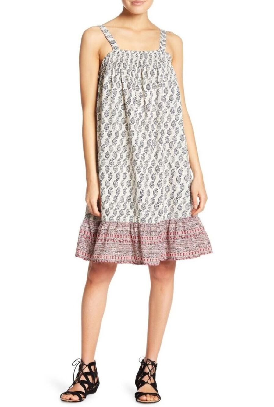 Beacunchlounge Printed Smocked Dress Size XS NWT